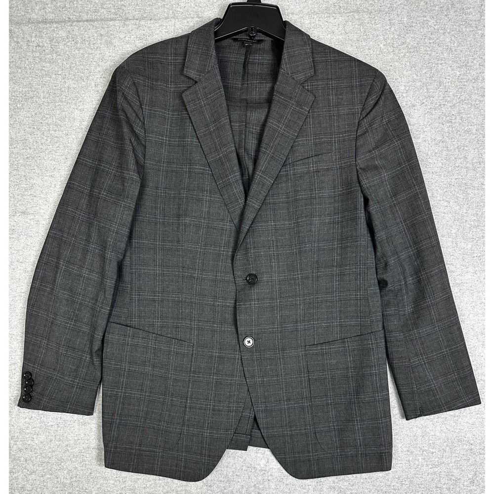 Banana Republic 42R Plaid Smart Weight Wool Unstructured Blazer Sport Coat‎
